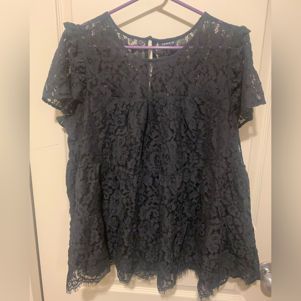 TORRID lace tiered top
